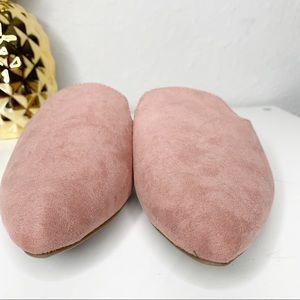 A New Day Dusty Pink Suede Pointed Toe Mules sz 7